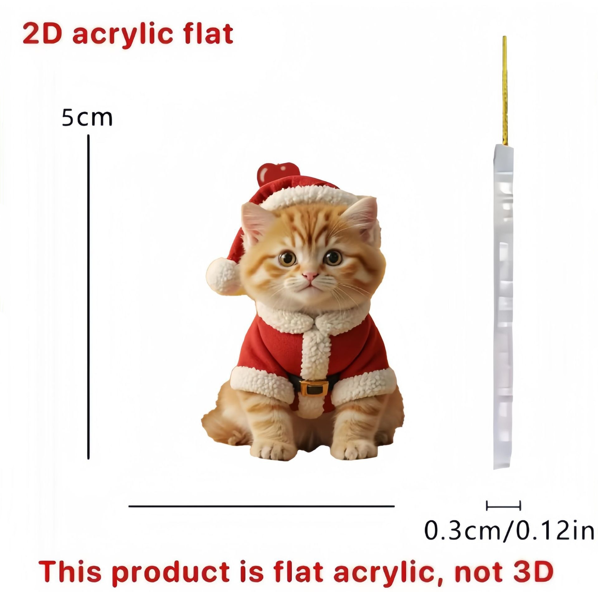 Home Improvement Shop - Akrilik Kolye Düz Anahtarlık Dekorasyon Noel