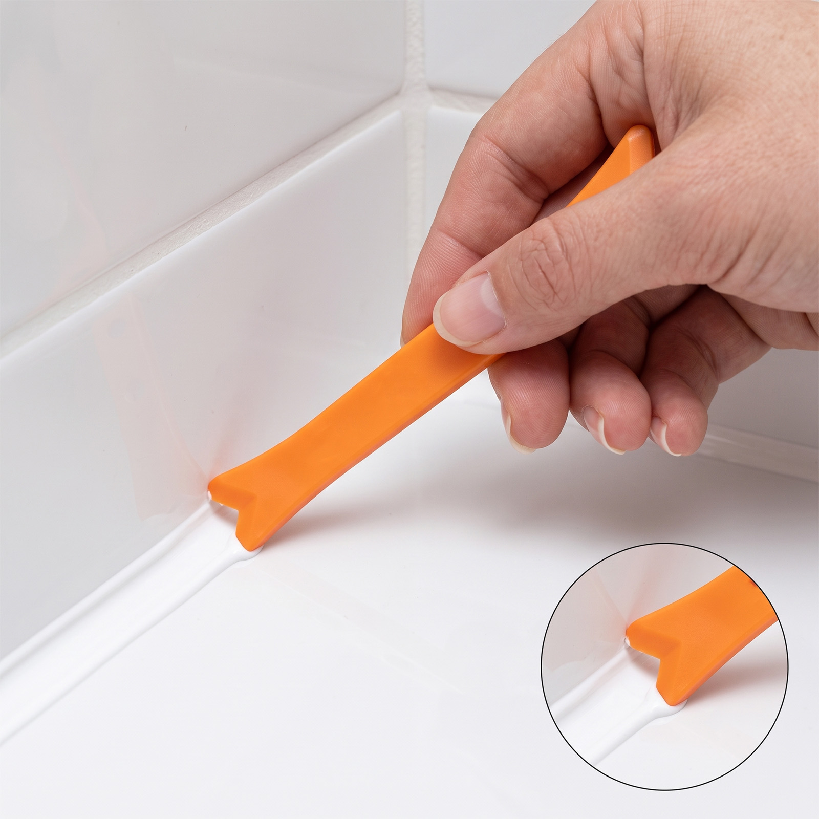 Bathroom Caulk Siliconized - 6 Parçalı Plastik Mastik Uygulama Seti,